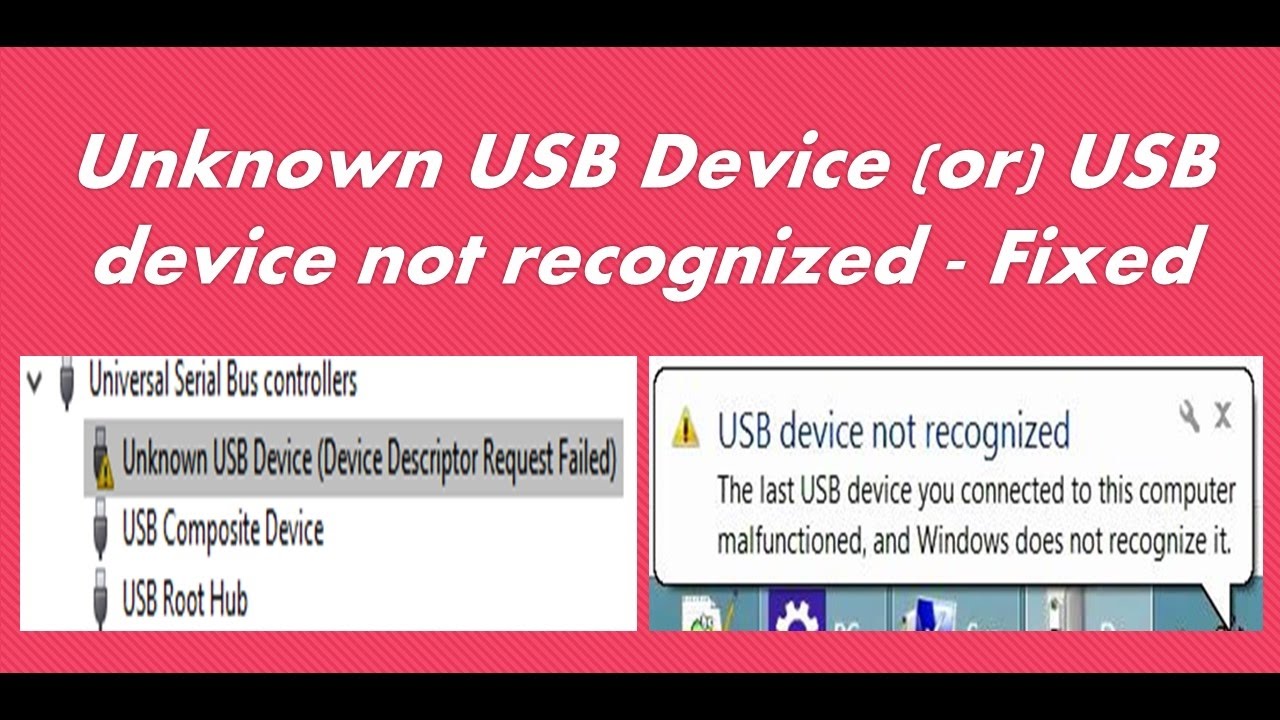 download driver usb device descriptor failure
